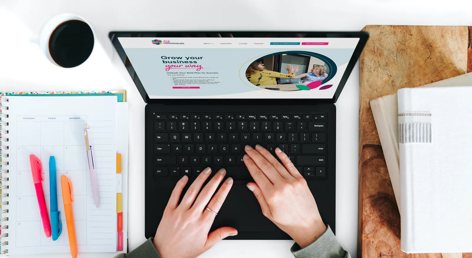 Fab Fempreneurs brand refresh and Webflow website